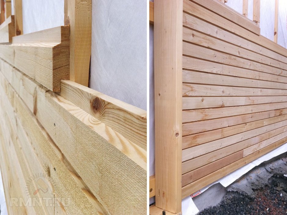 Обшивка каркаса доской