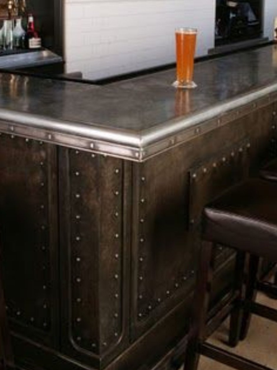 Кухня с островом в стиле лофт