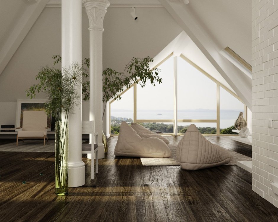 Колонны на мансарде