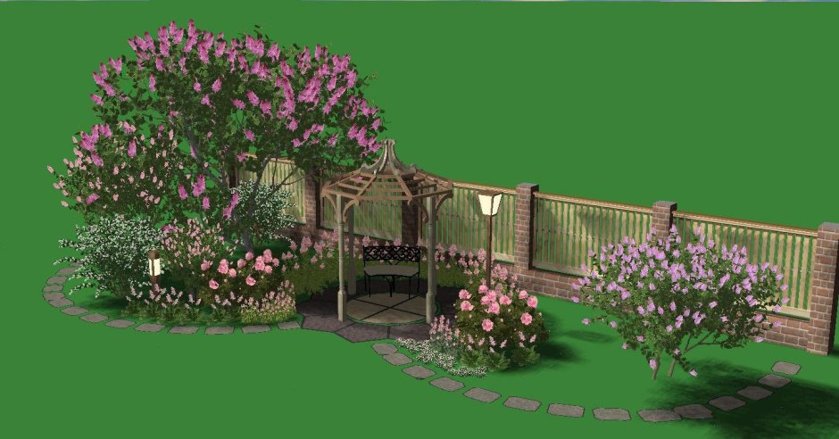 Ландшафтные композиции с сиренью