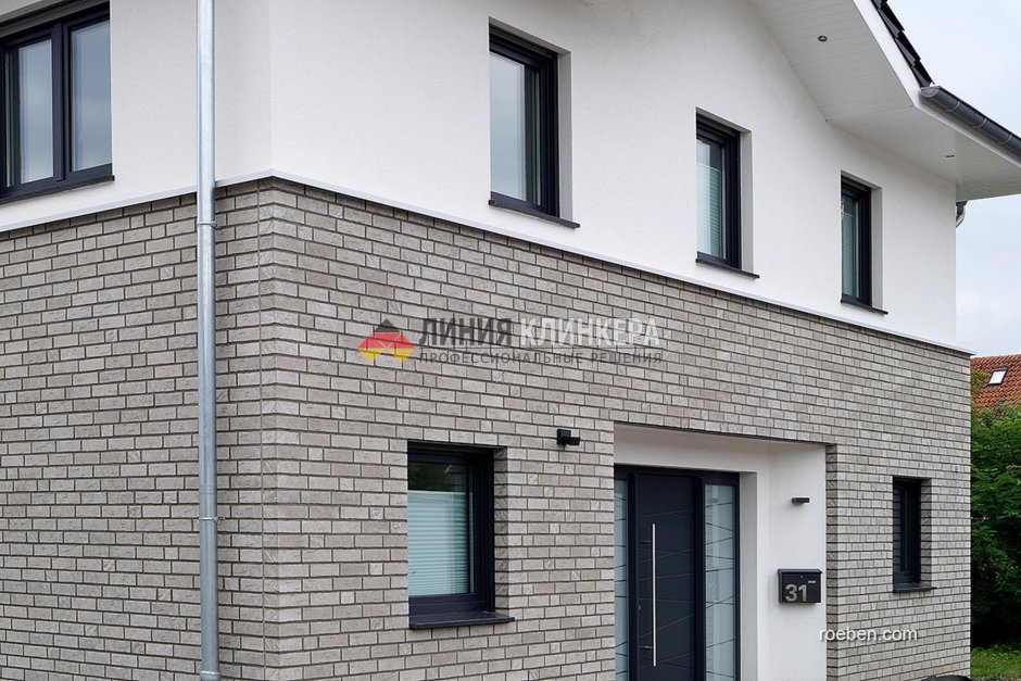 Клинкерный кирпич Roben Aarhus weissgrau