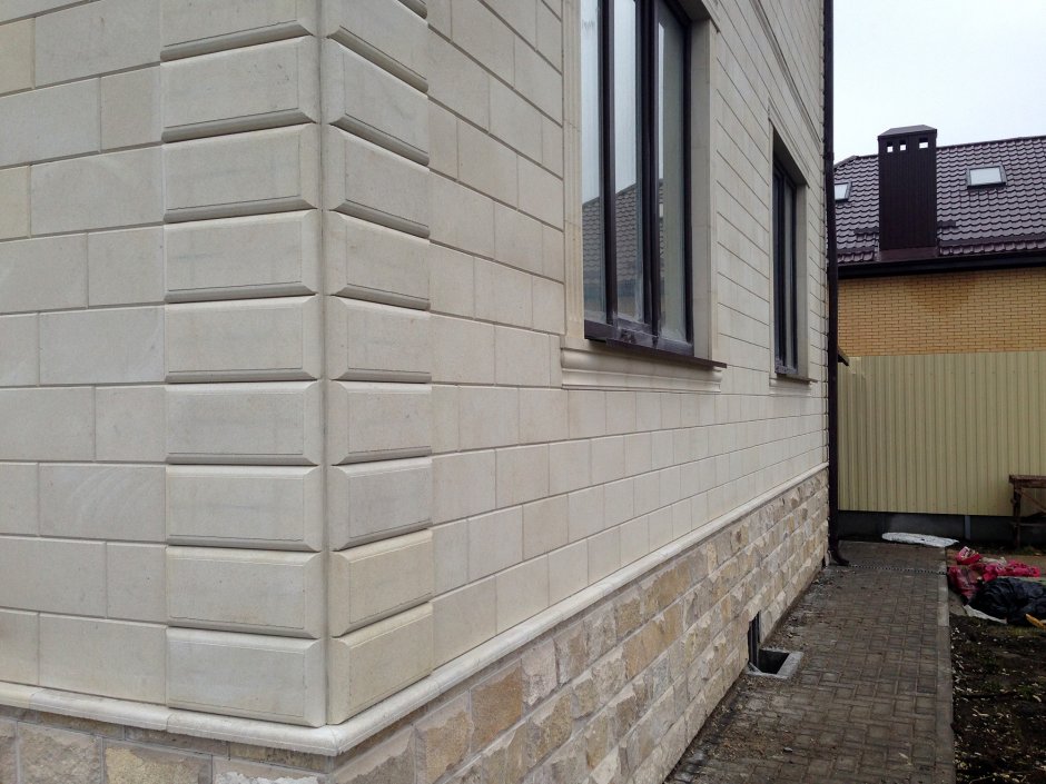 Травертин фасад Руст гранит