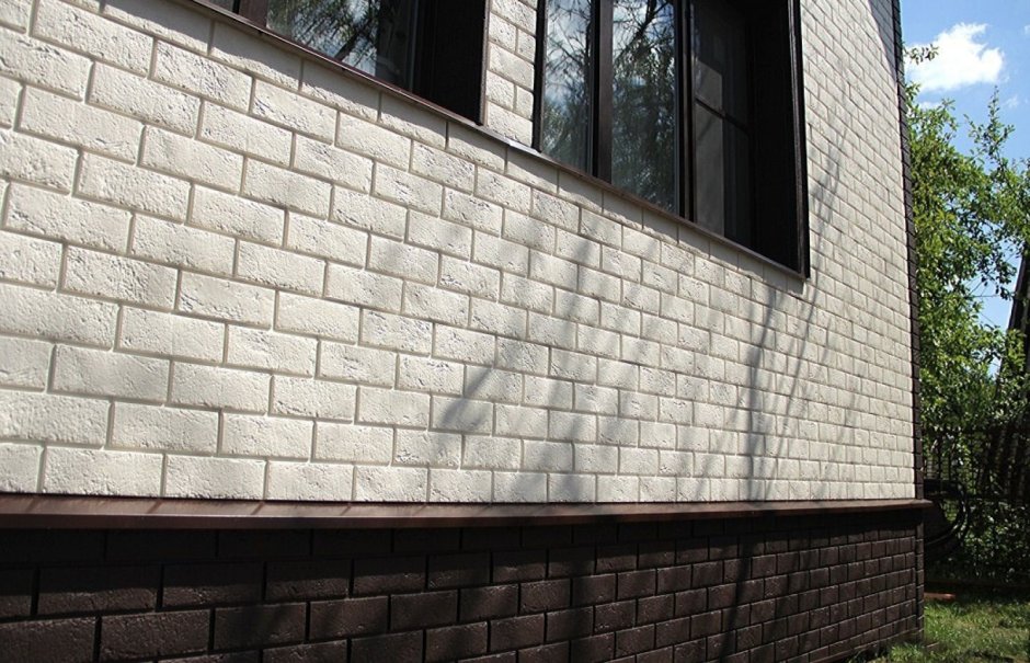 Фасадные панели Гранд лайн состаренный кирпич