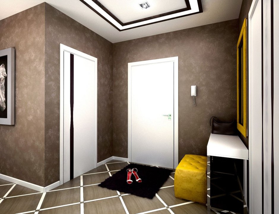 Коридор в коричневых тонах