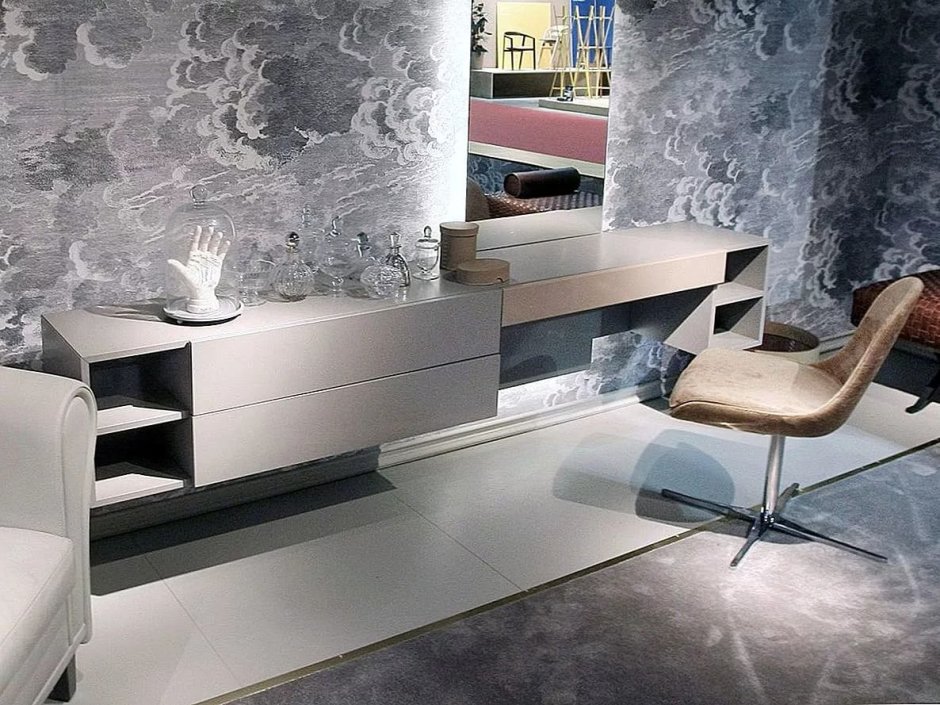 Тумба под телевизор с туалетным столиком