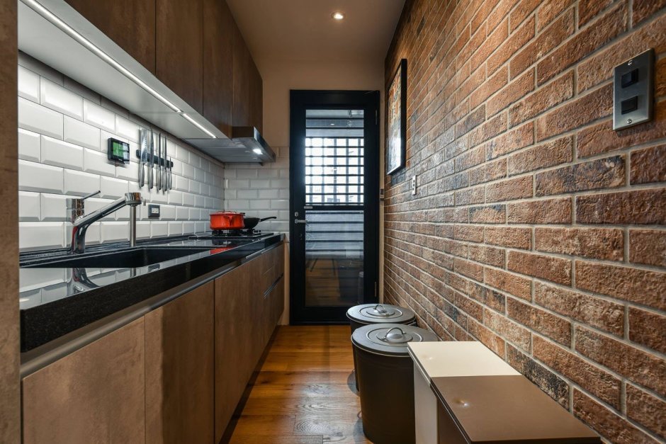 Кирпичная плитка для стен в стиле лофт