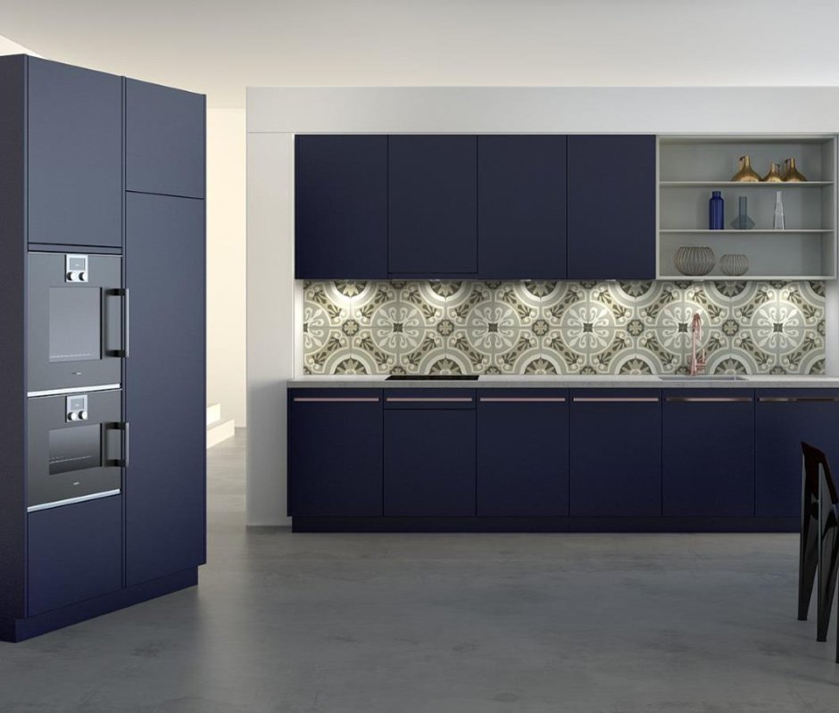 Кухня эмаль матовая 3200 ( фасад RAL 7012, каркас Пикард)