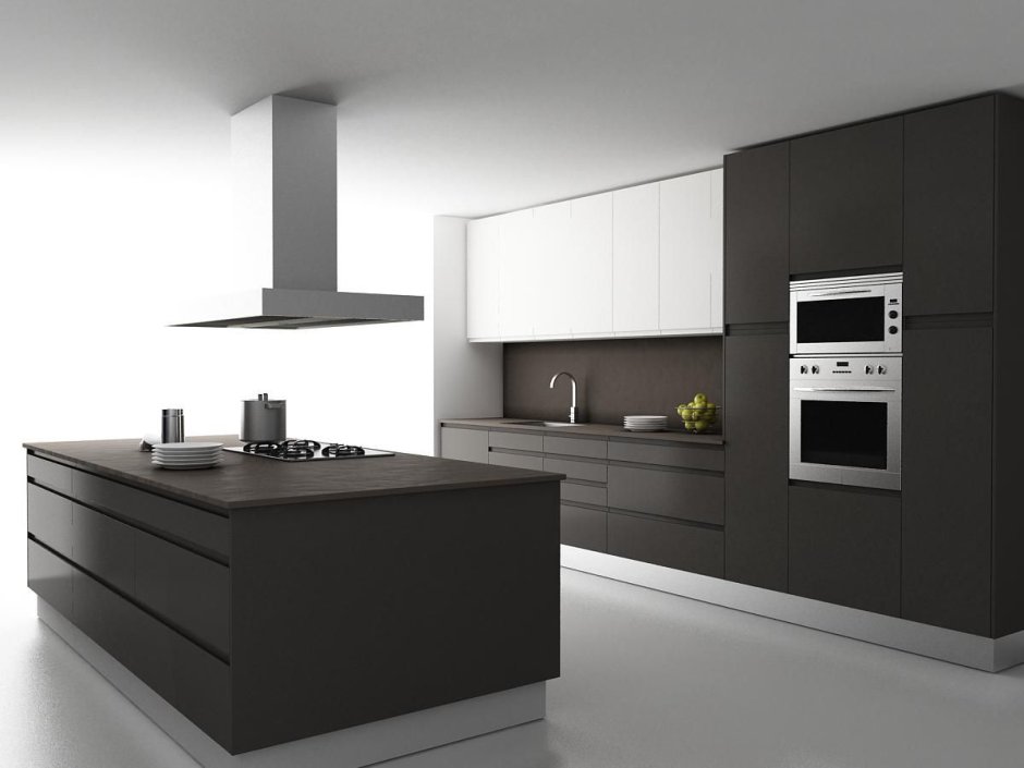 Черный графит Эггер кухни