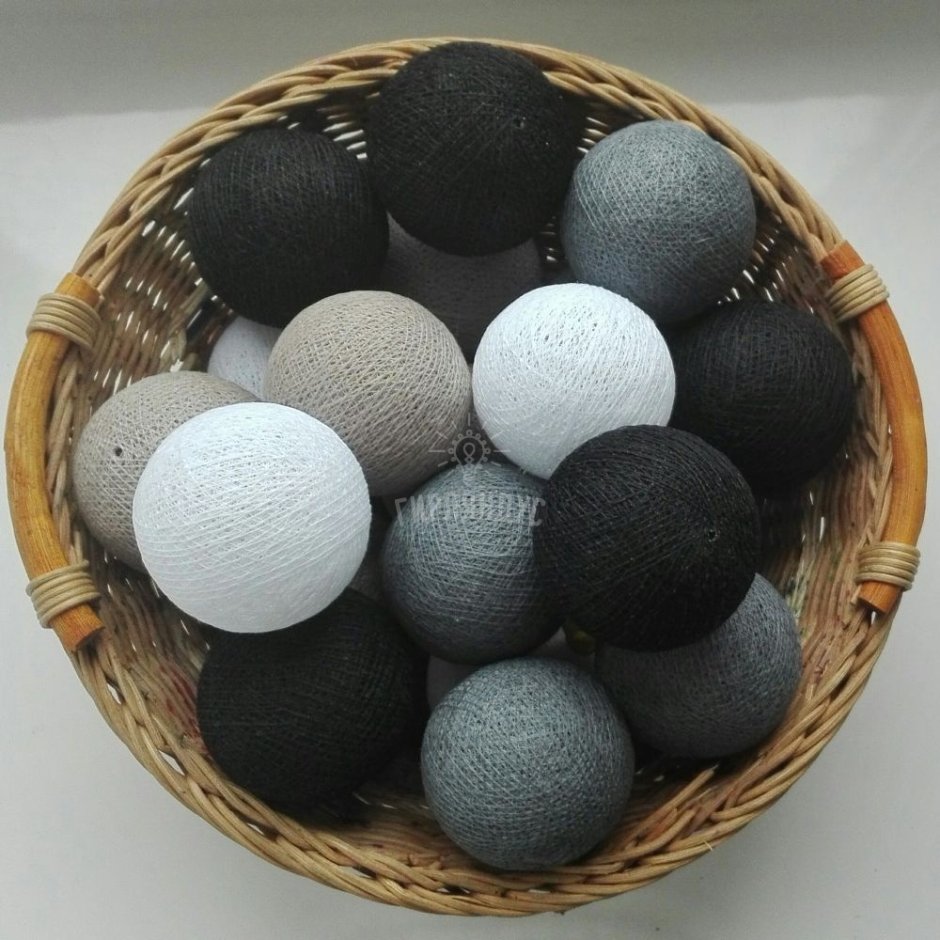 Шары из ротанга сероконичгевые