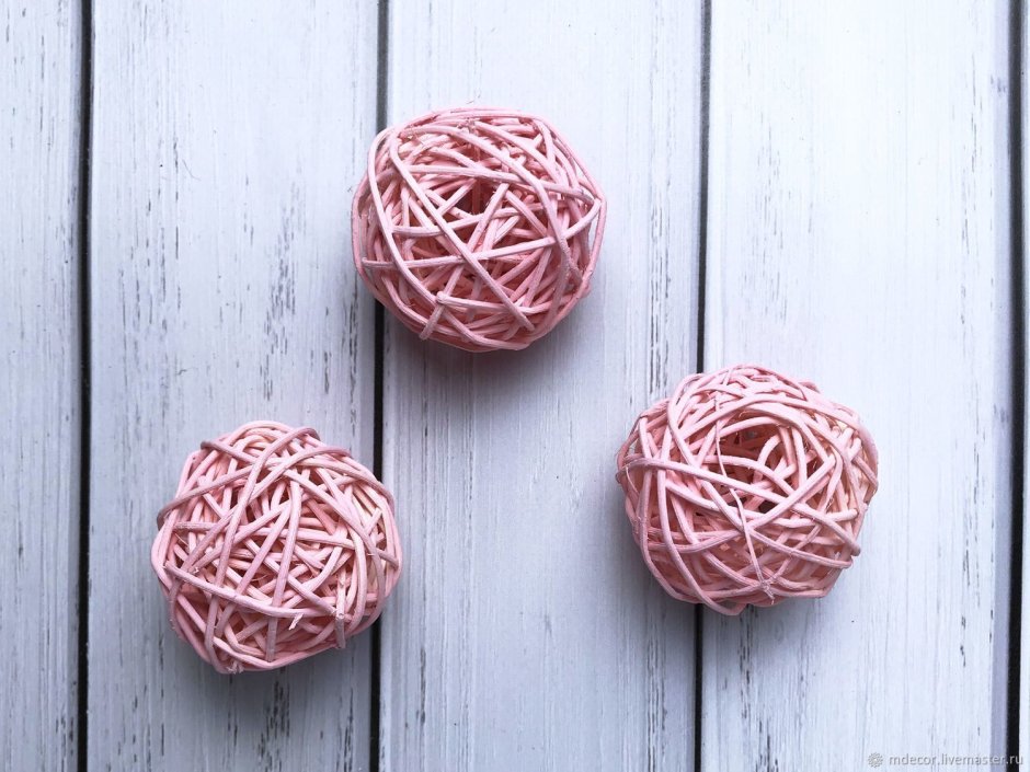 Ротанговые шары в декоре