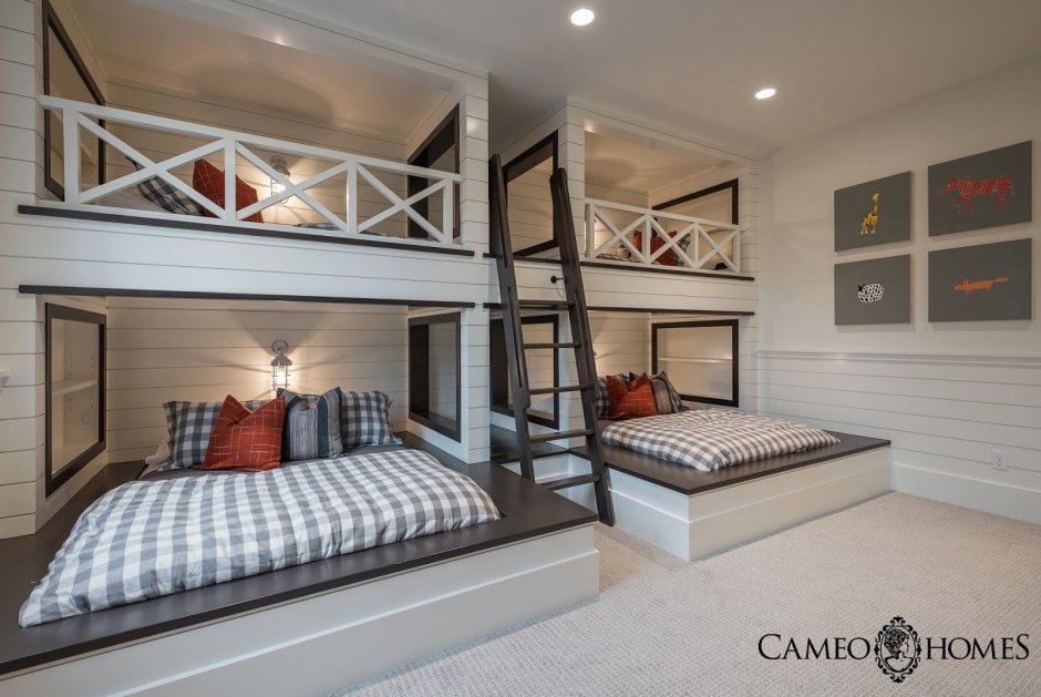 Спальня мечты с двухъярусной кроватью Хай тек