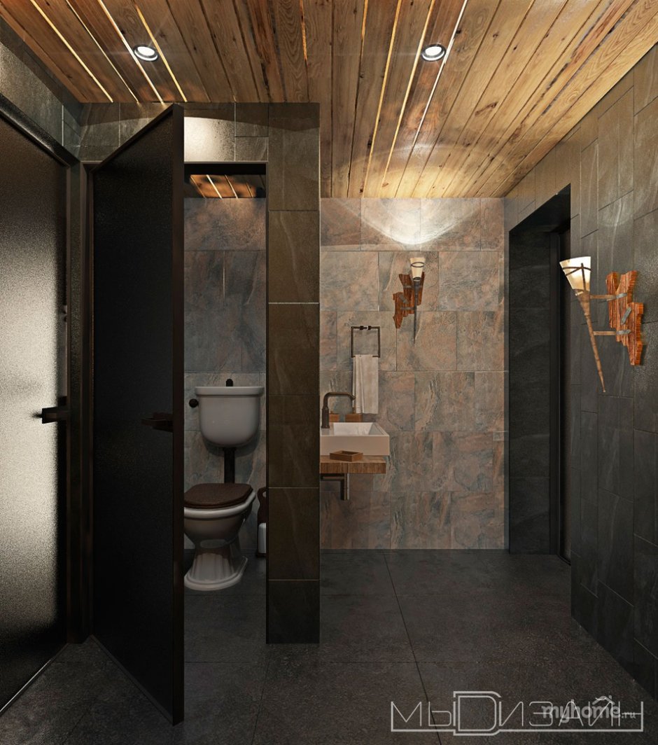 Креативный интерьер туалета