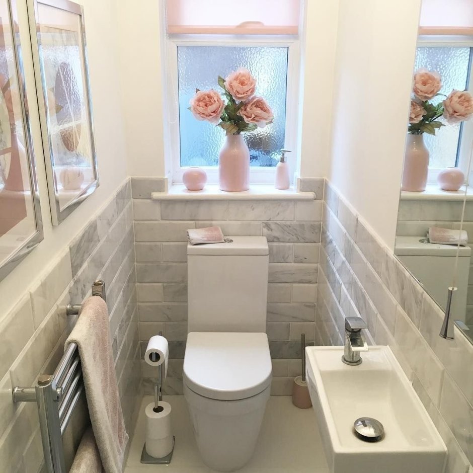 Туалет в сером цвете