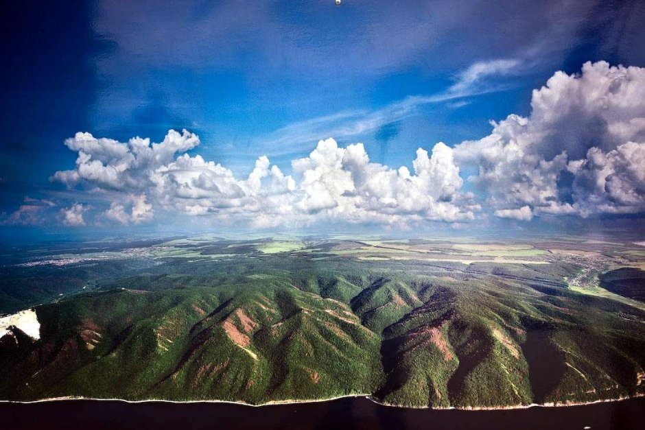 Жигулевские горы с высоты птичьего полета