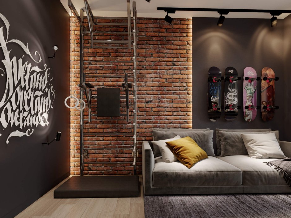 Комната в стиле лофт 12кв