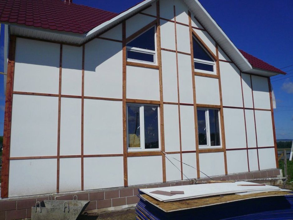 Обшивка плоским шифером