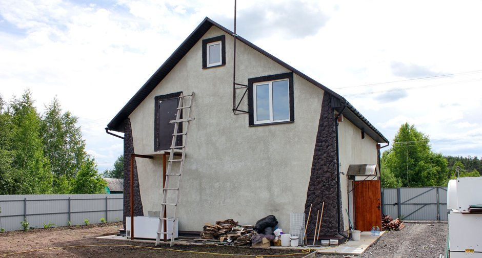 Штукатурка керамзитобетонных блоков снаружи