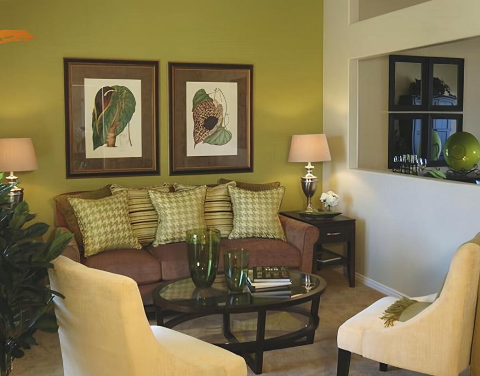 Кухня в оливковых тонах