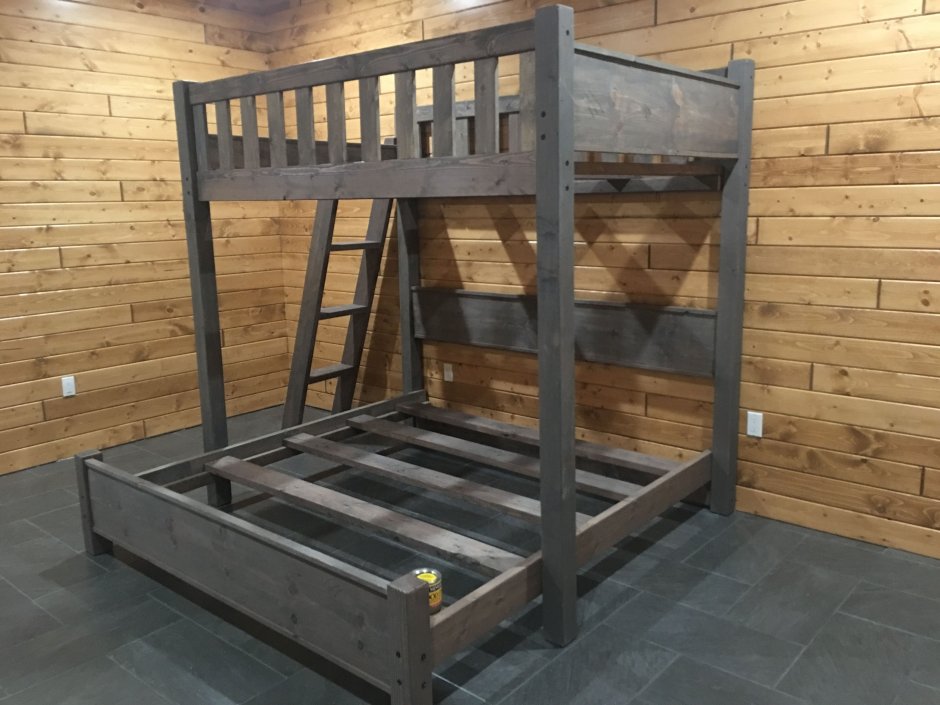 Металлическая Дабл кровать-чердак лофт