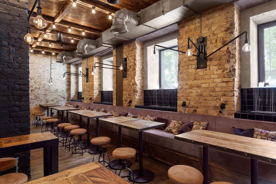 Кафе в стиле лофт