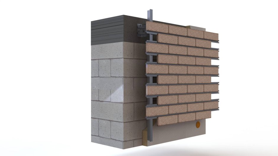 Стены из газобетона с вентилируемым фасадом