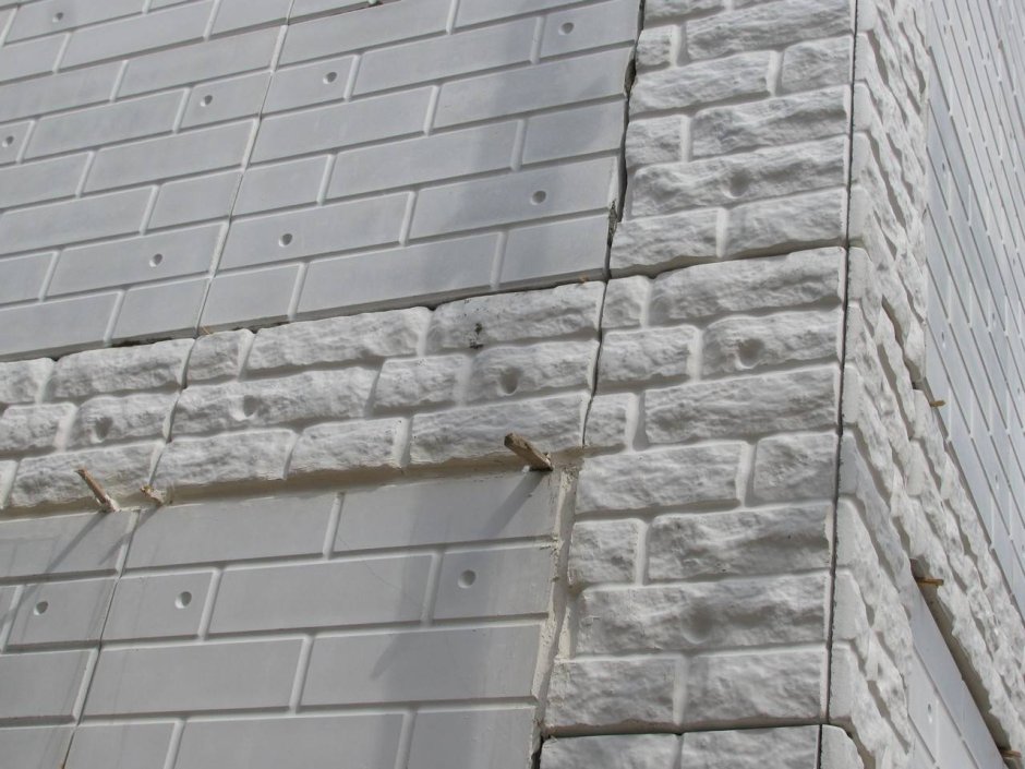 Облицовка газобетона кирпичом