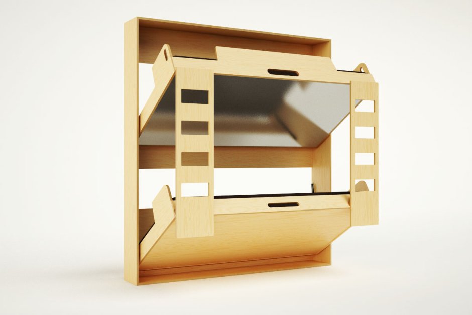 Откидная двухъярусная кровать