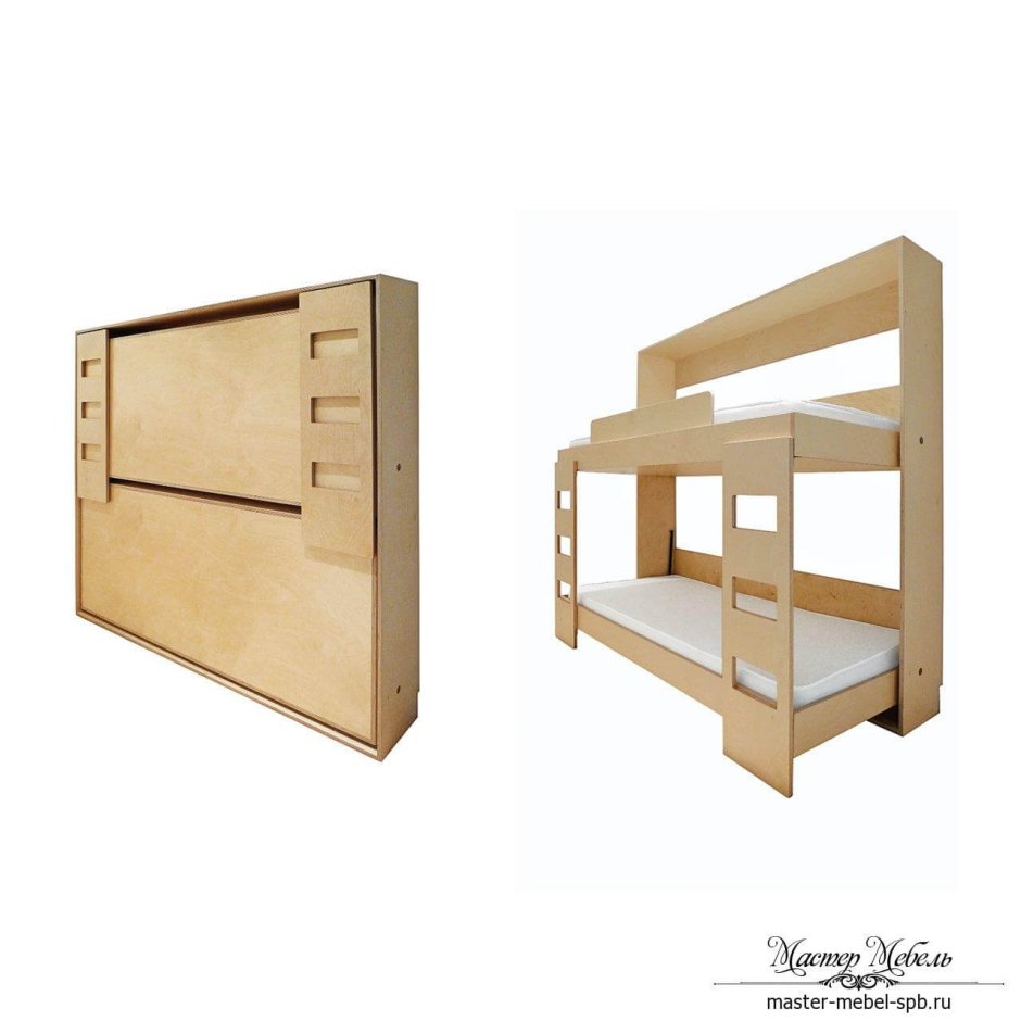 Двухэтажная складная кровать