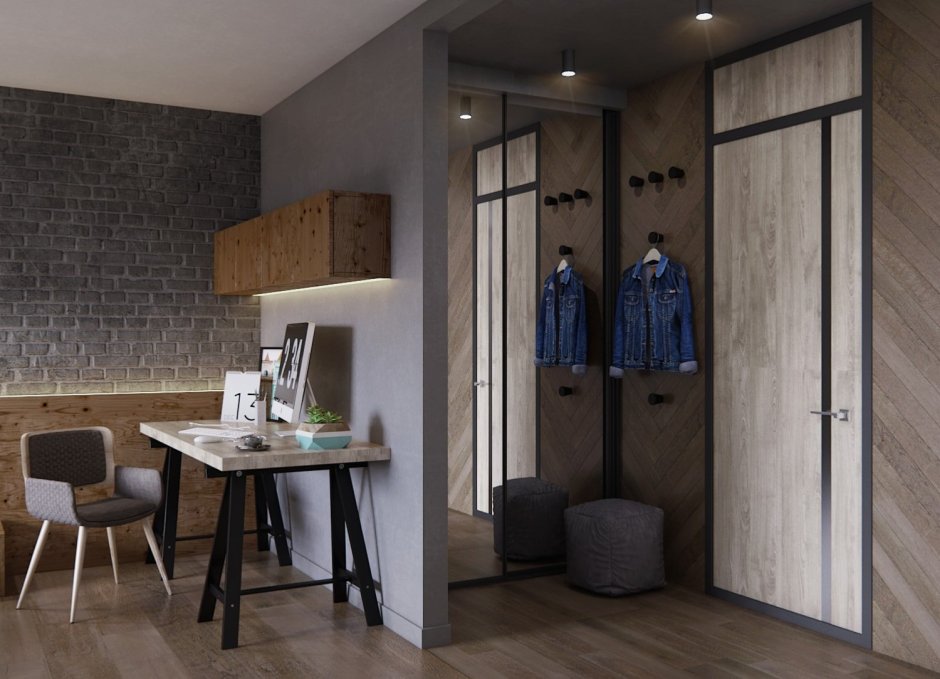 Прихожая лофт в хрущевке