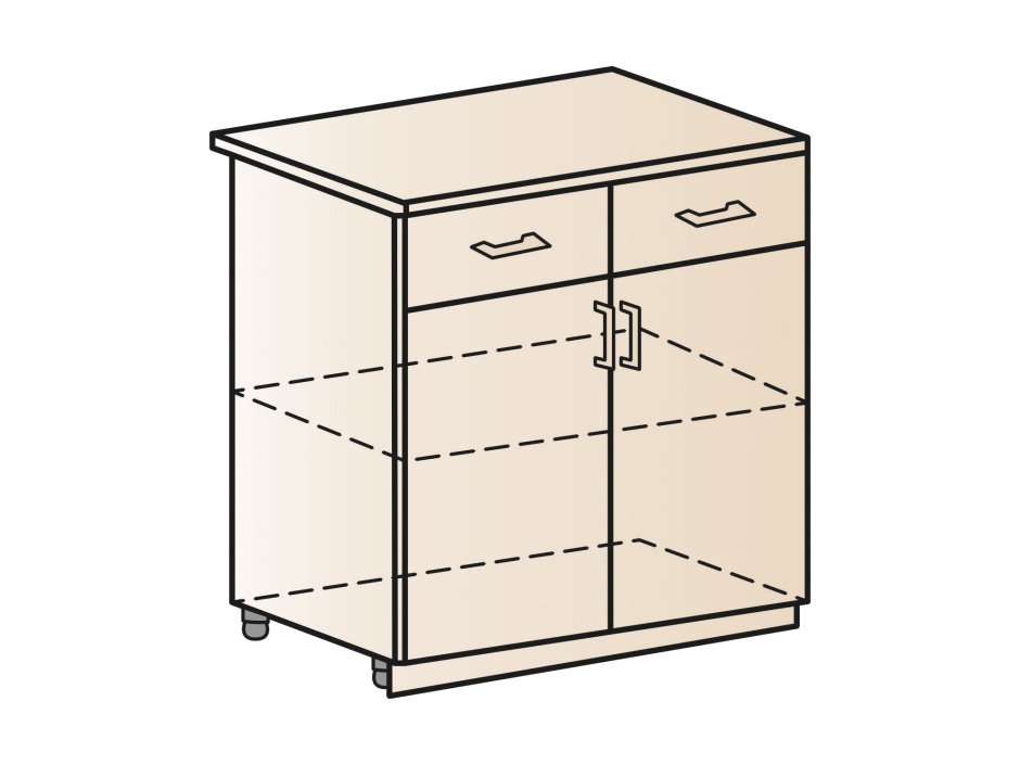 Кухонный стол МД-шн1я800 с 1 ящиком 80 см