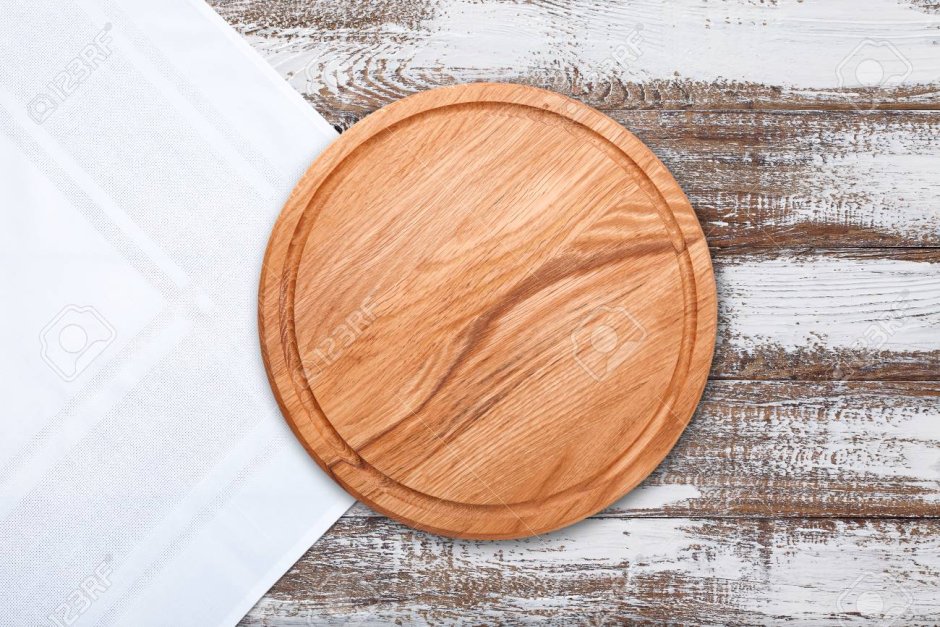 Деревянный стол вид сверху