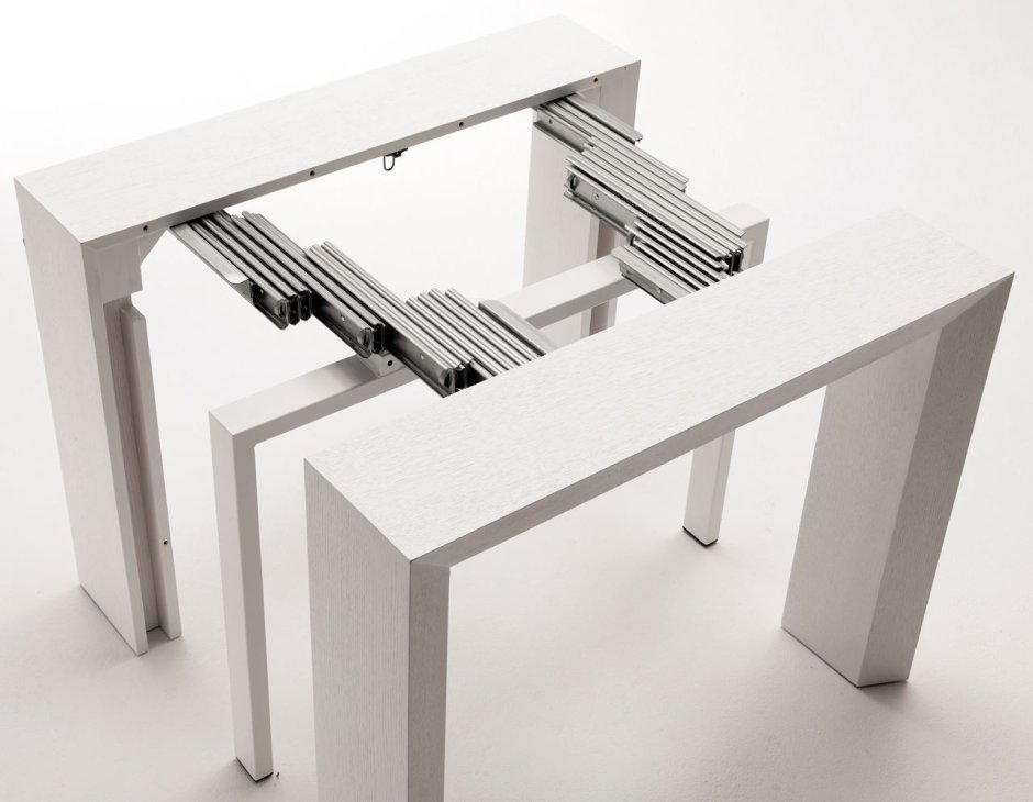 Стол консоль-трансформер b2316p белый лак глянец