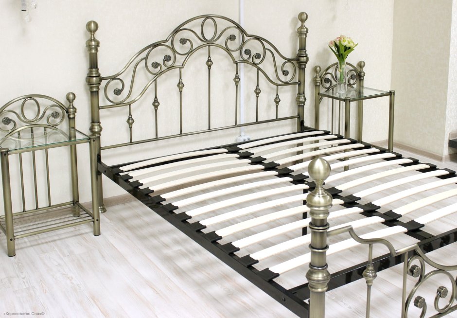 Кровать металлическая Каролина 9603 160х200 античная медь