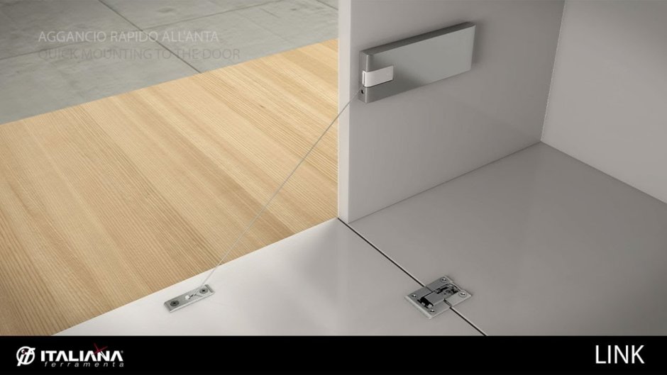 Link механизм для открывания фасада вниз al280, серебро