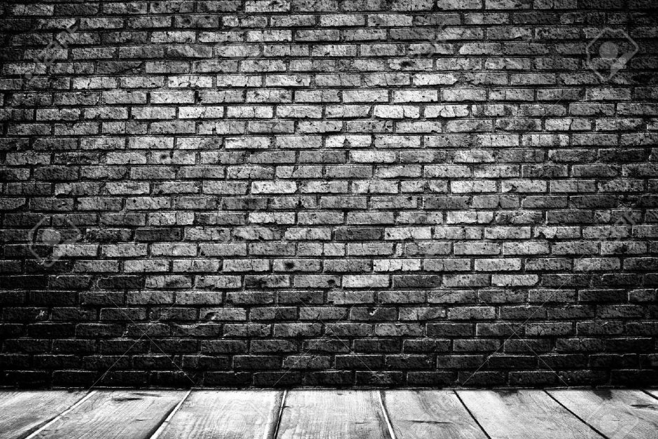 Серая кирпичная стена