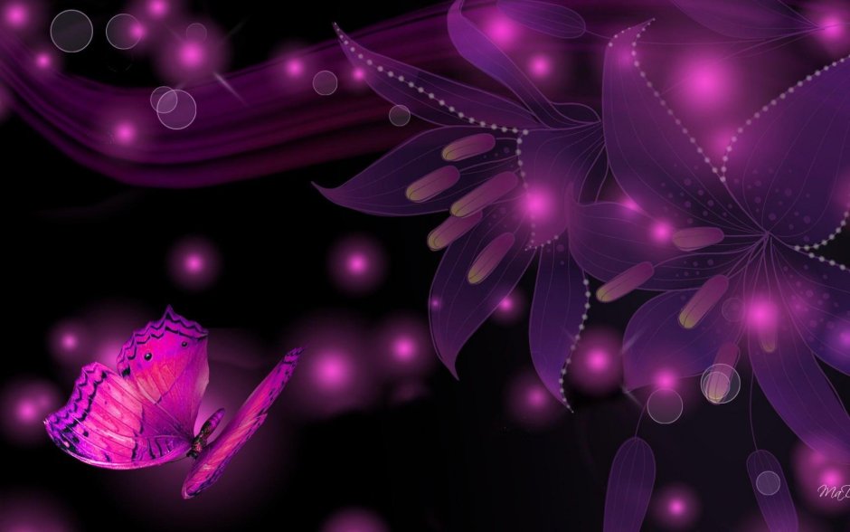 Красивые Неоновые цветы