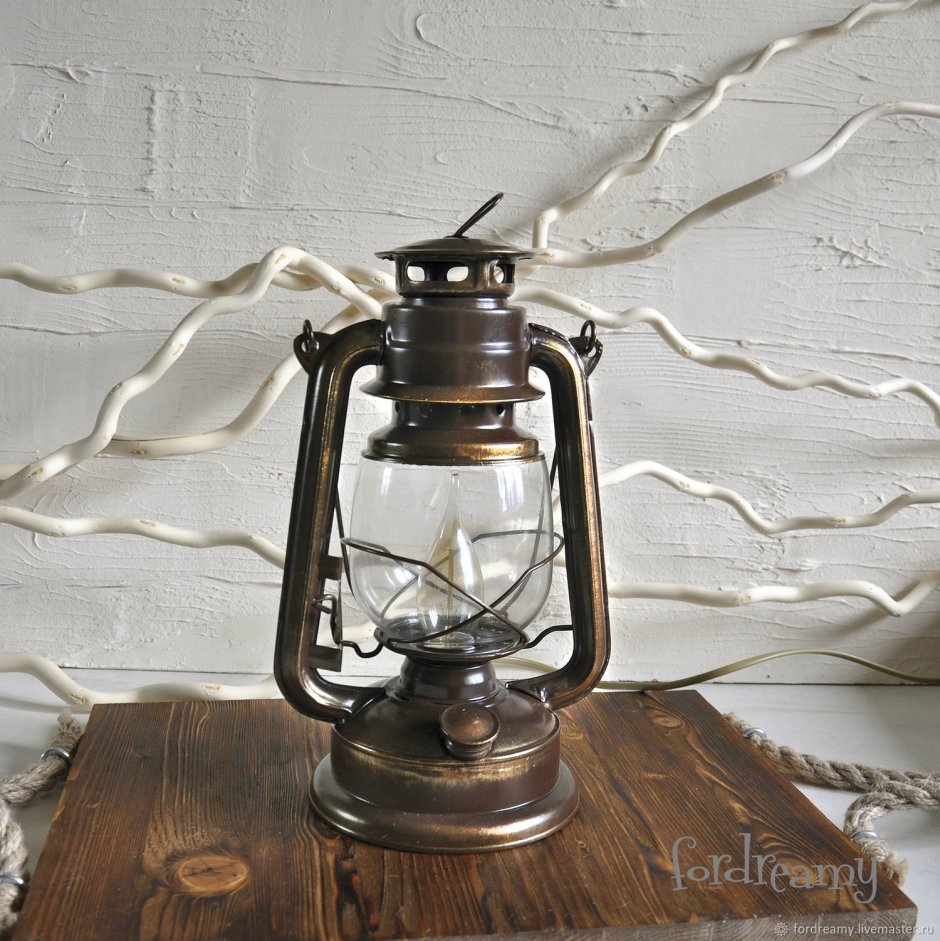 Настольная лампа керосинка ретро лампа