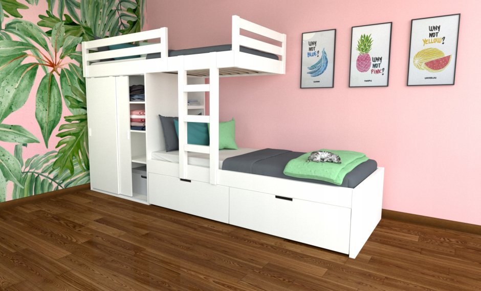 Двухъярусная кровать для подростков мальчиков