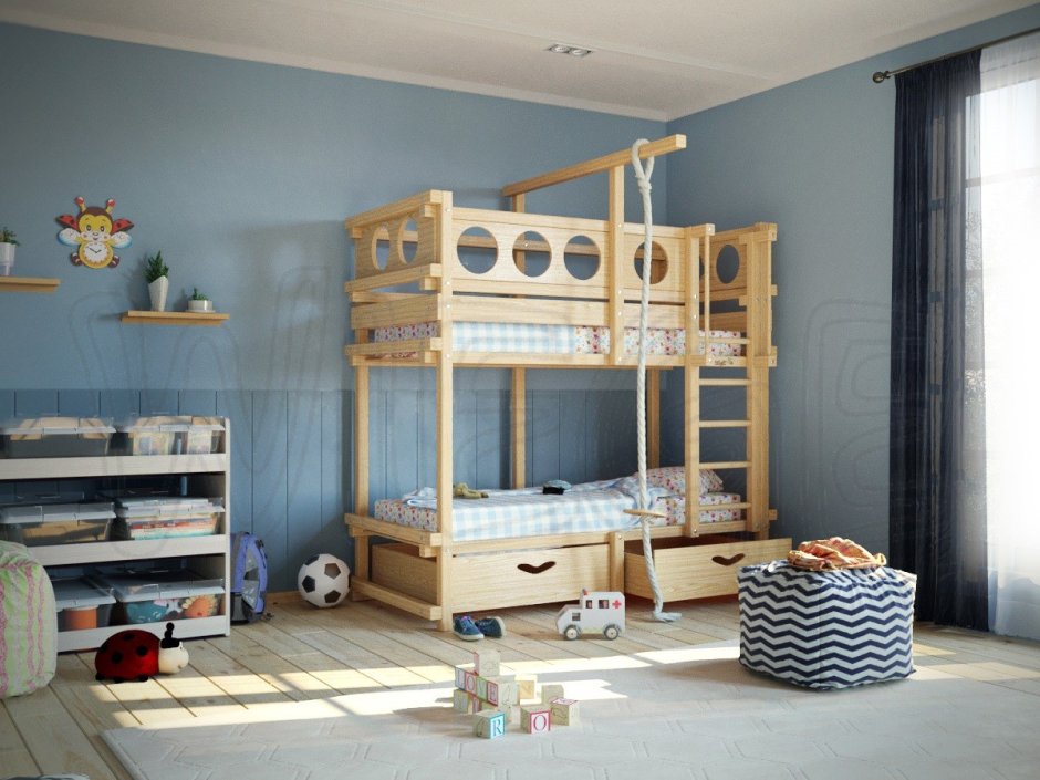 Комната с двухъярусной кроватью