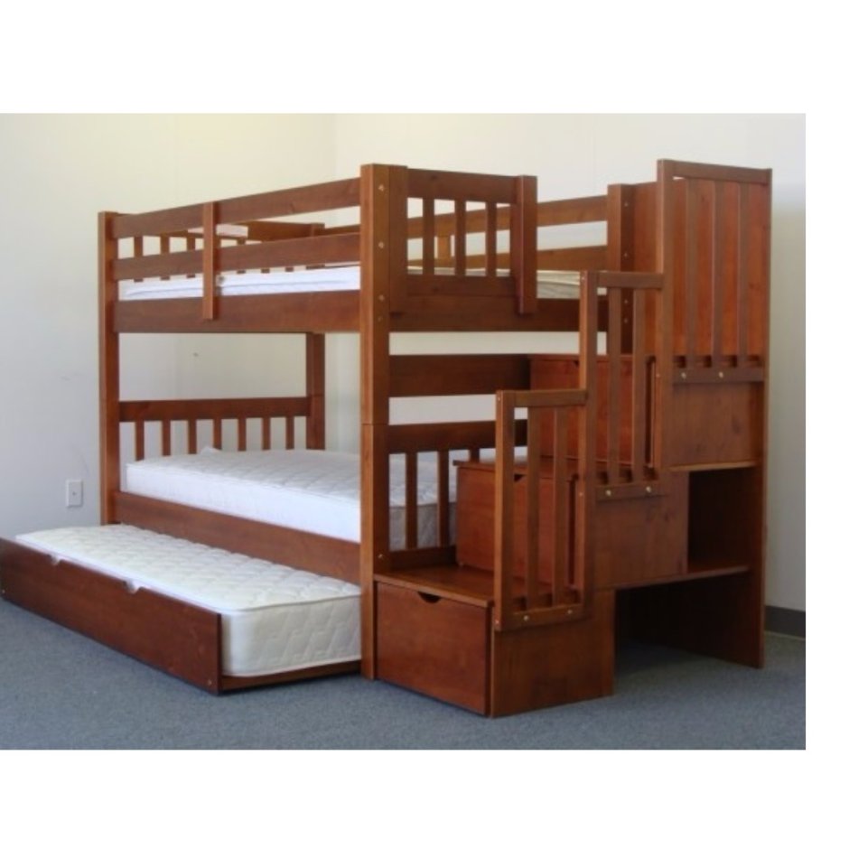 Выдвижные кровати для детского сада трехъярусные