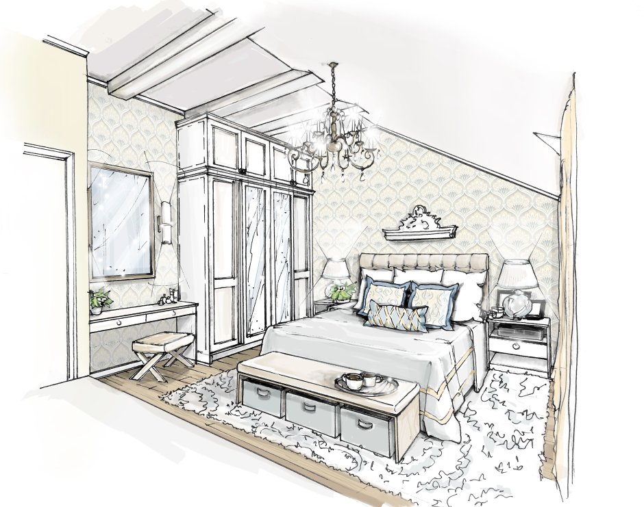 Постеры в интерьере спальни