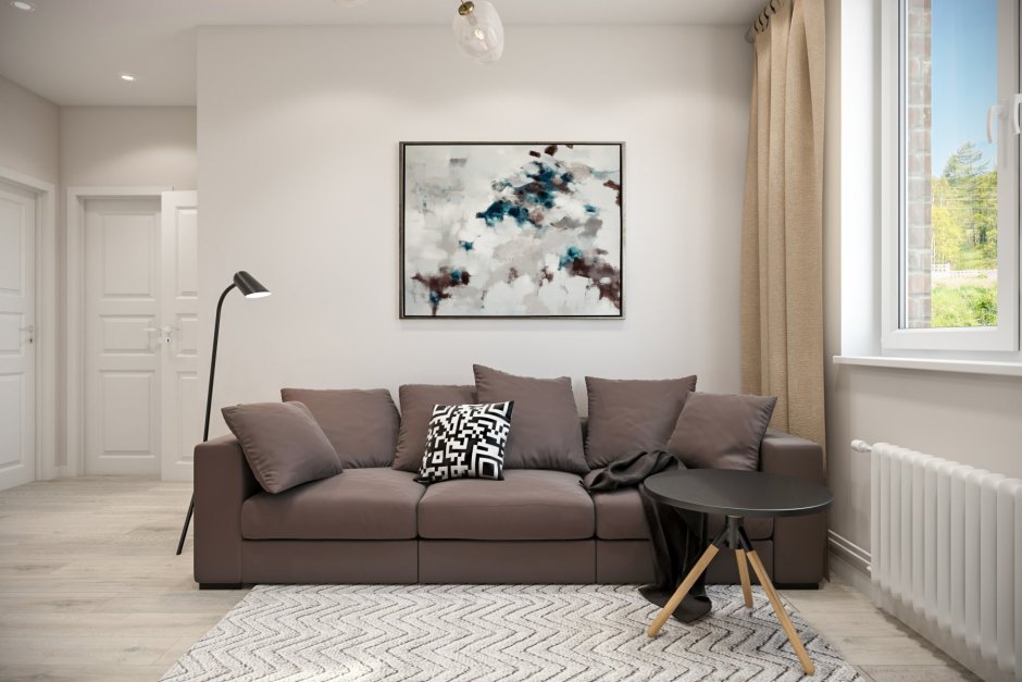 Светло серый диван