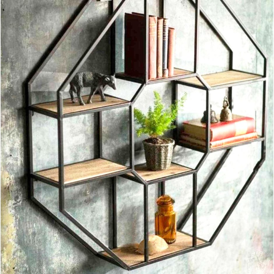 Настенные полки в стиле лофт