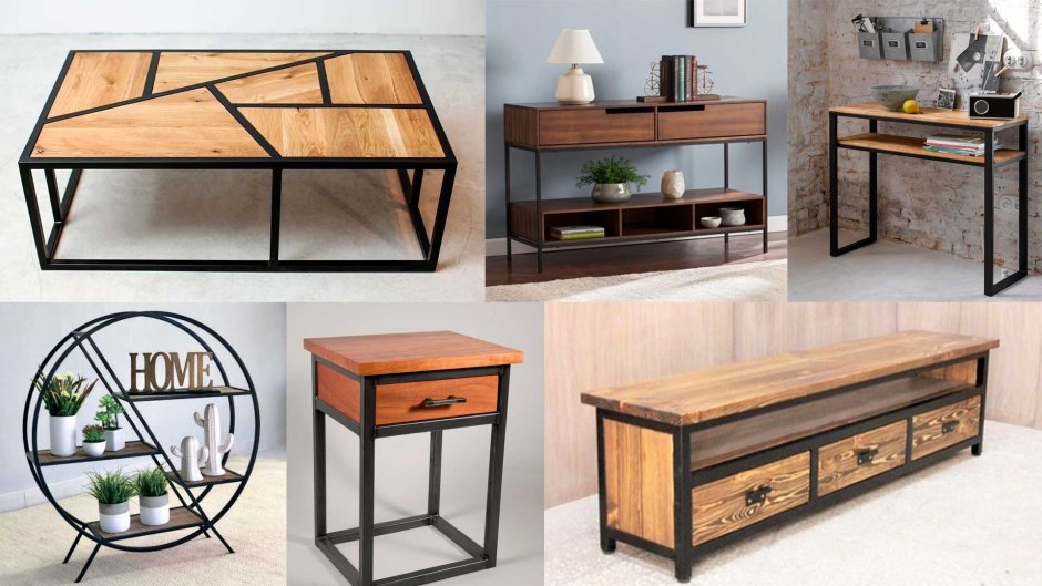 Барная стойка в стиле лофт