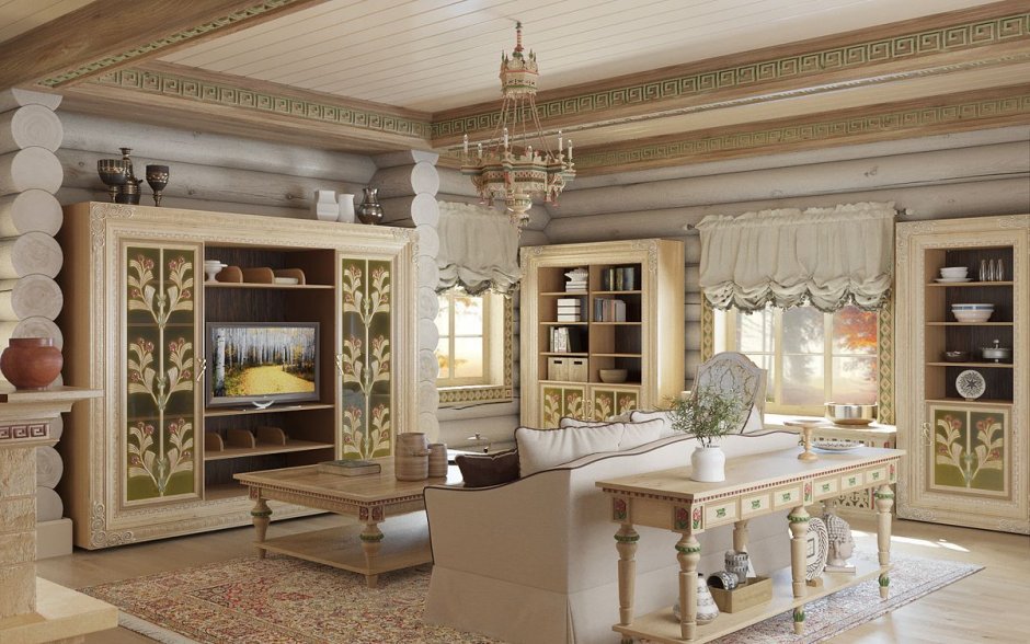 Русский стиль в интерьере квартиры