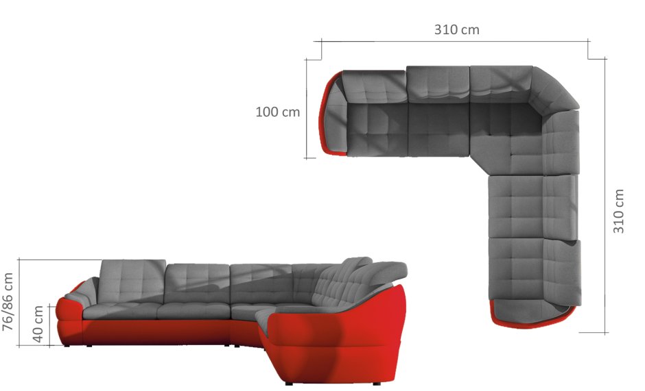 Угловой диван «Инфинити» (2мl/r6мr/l)