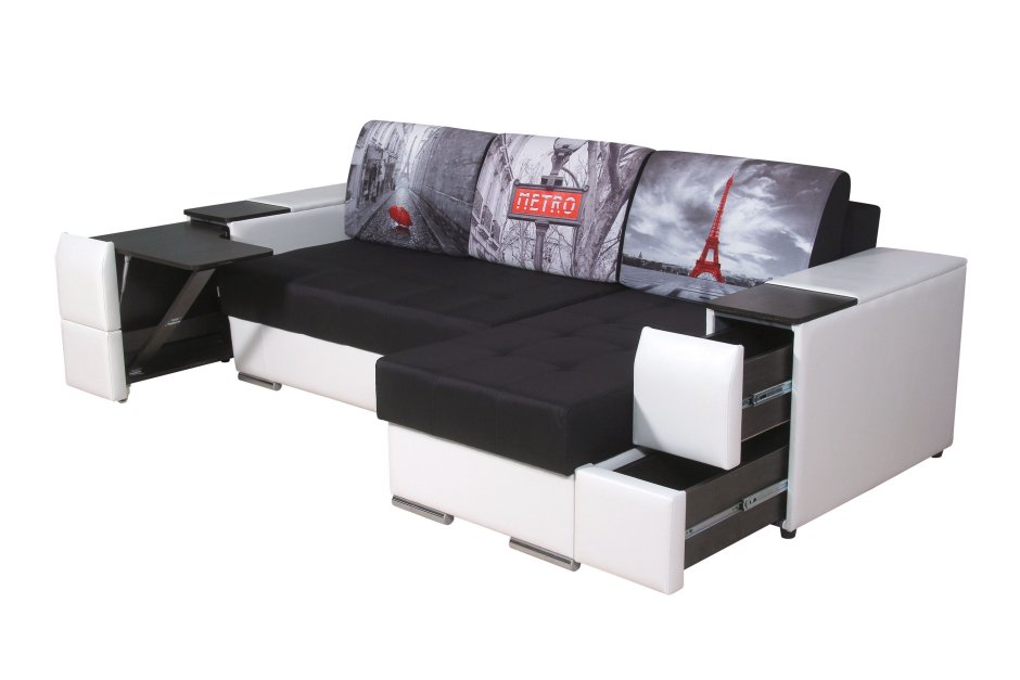 Диван угловой Виктория 3-1 Боковина с полкой