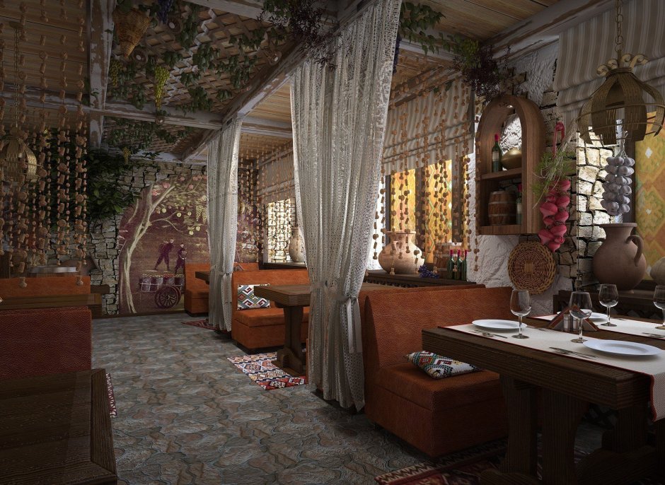 Интерьер грузинского ресторана