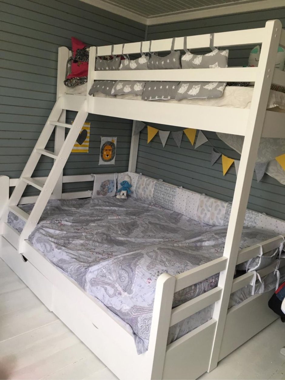 Кровать Омега 4 двухъярусная МДФ