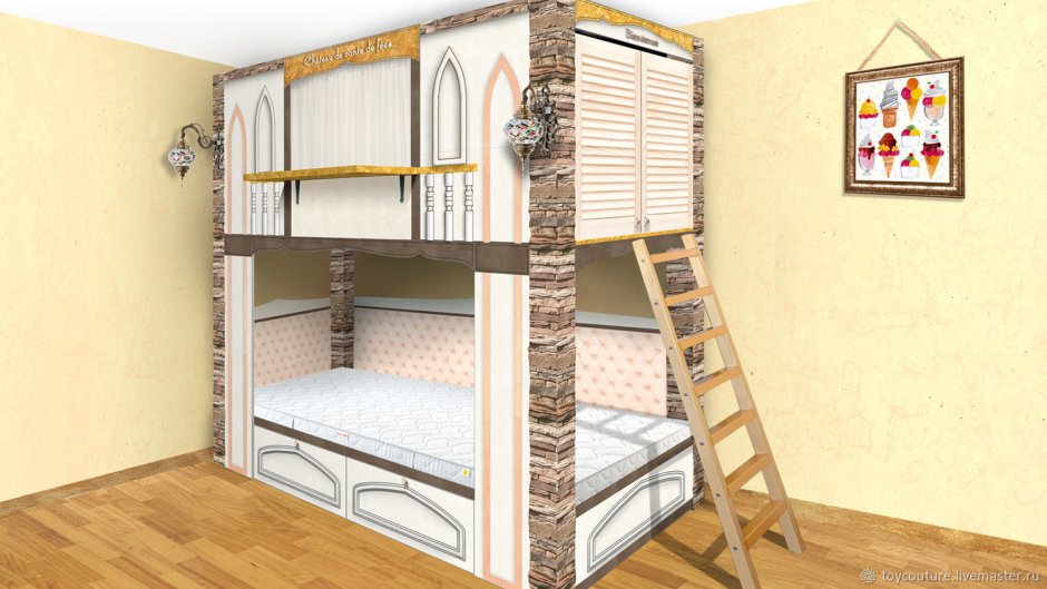 Детский уголок с кроватью и шкафом